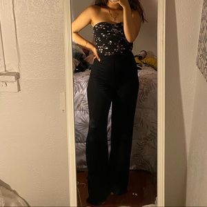 Long black flowy pants